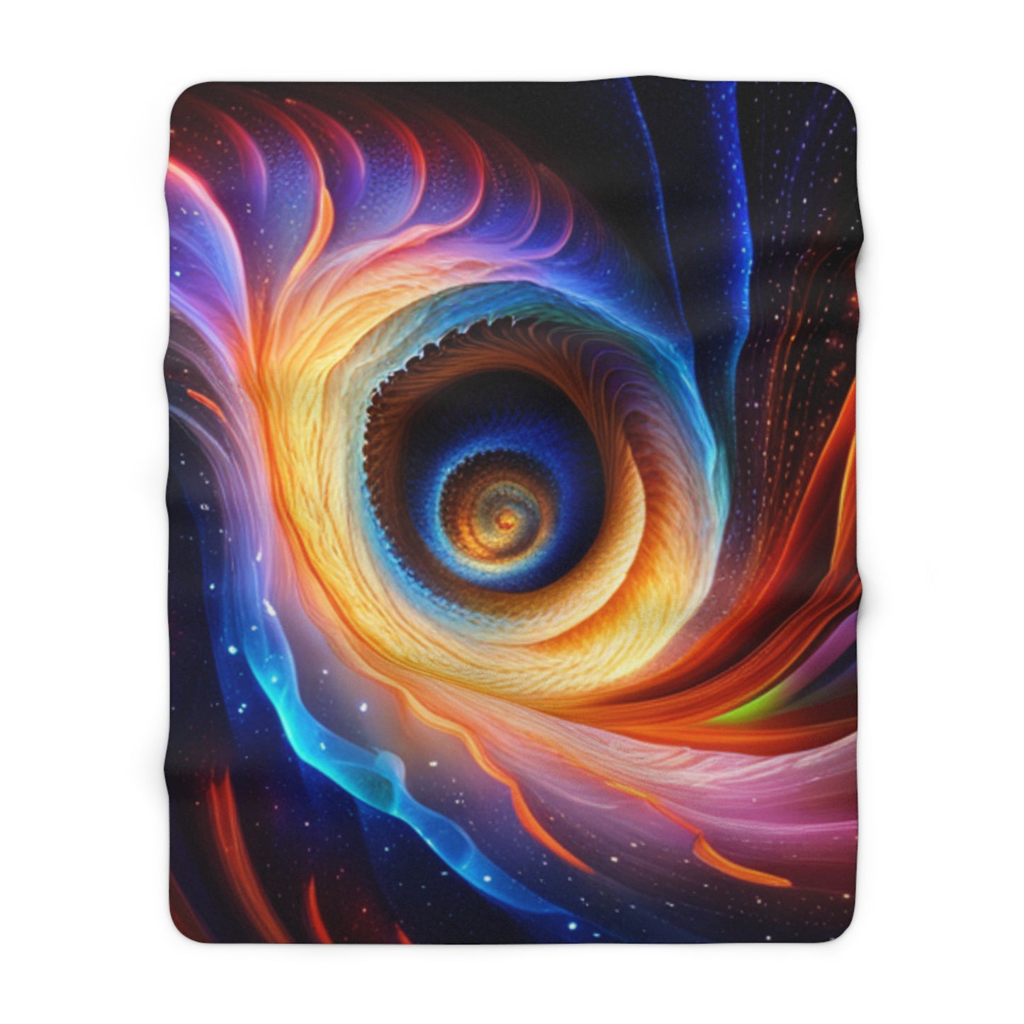 "Cosmic Spiral" Sherpa Fleece Blanket