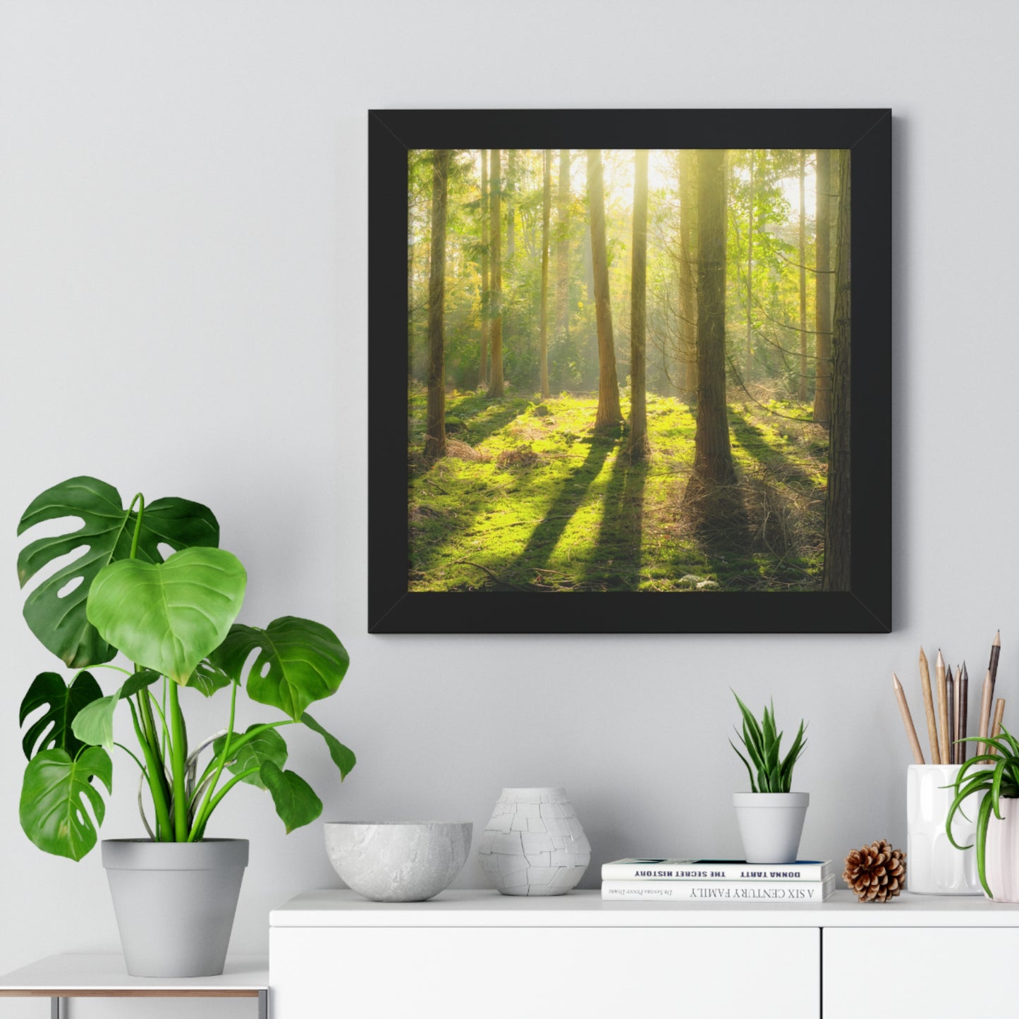 "Mossy Woodland" Framed Vertical Poster