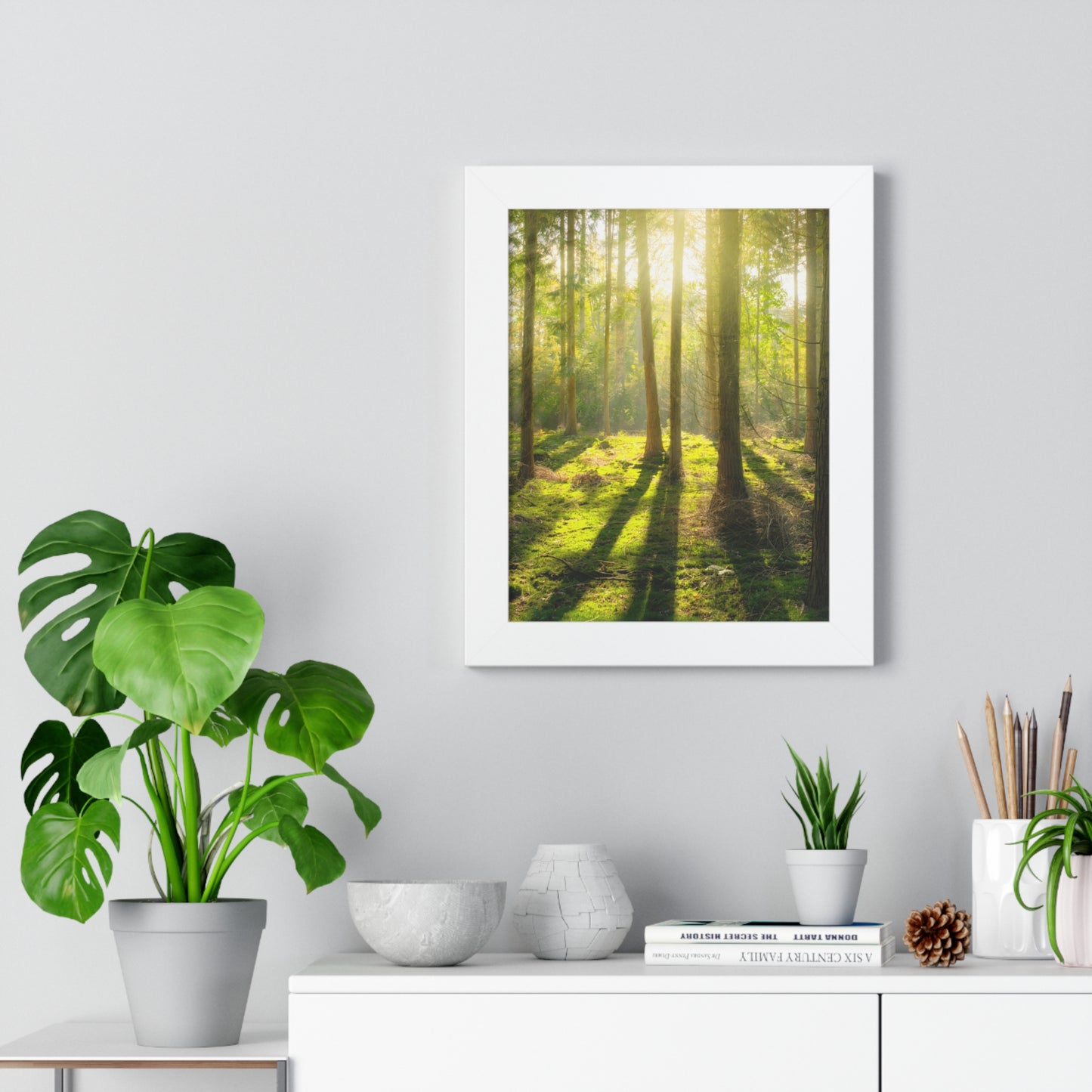 "Mossy Woodland" Framed Vertical Poster