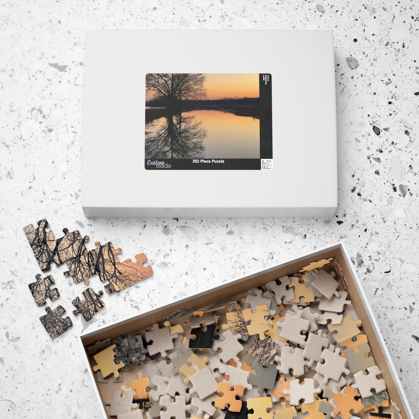 Horizontal “Reflection At Sunset” Puzzle (110, 252, 520, 1014-piece)