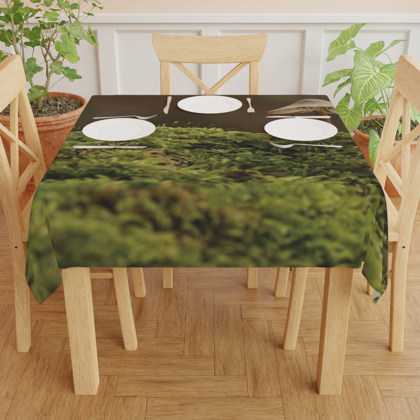 "Mushroom On Mossy Mound" Tablecloth