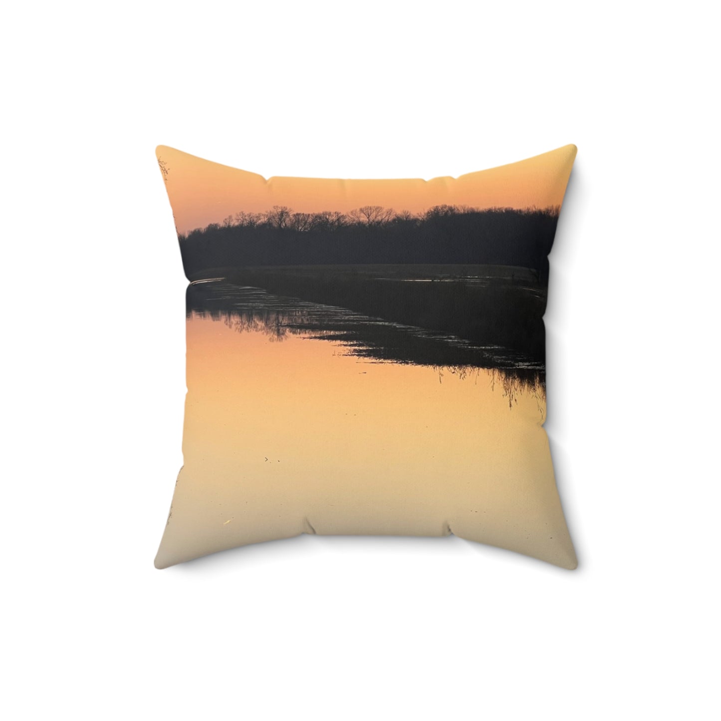 “Reflection At Sunset” Spun Polyester Square Pillow