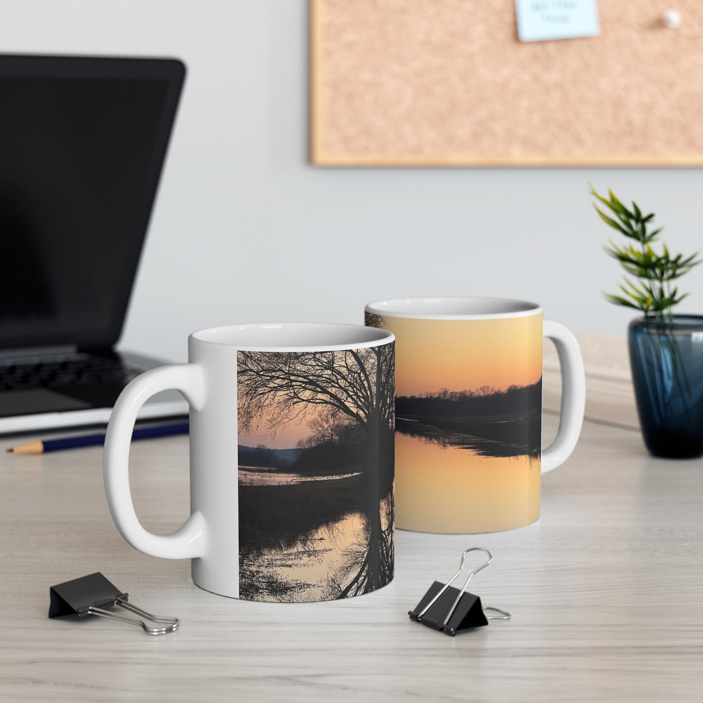 “Reflection At Sunset” Ceramic Mug, (11oz, 15oz)