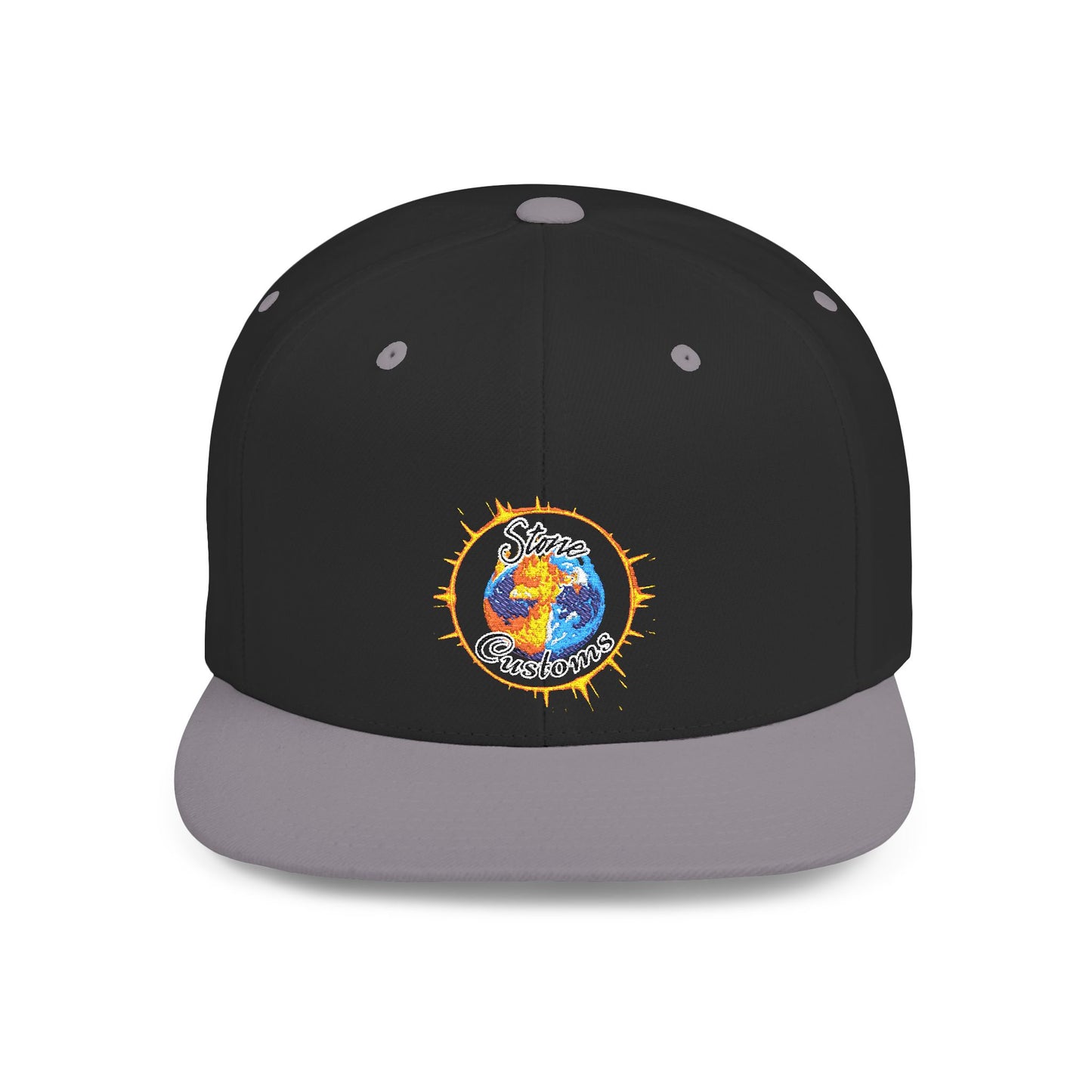 "Stone Customs" Logo Flat Bill Snapback