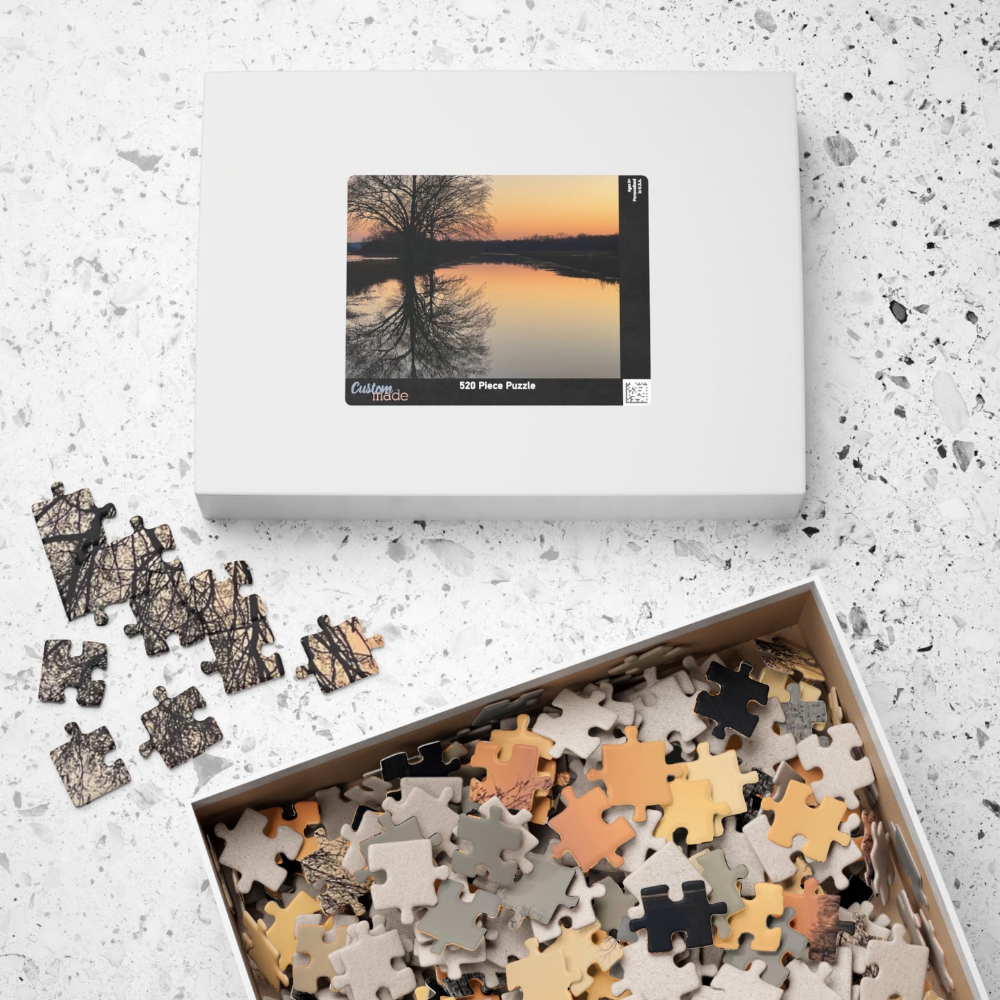 Horizontal “Reflection At Sunset” Puzzle (110, 252, 520, 1014-piece)