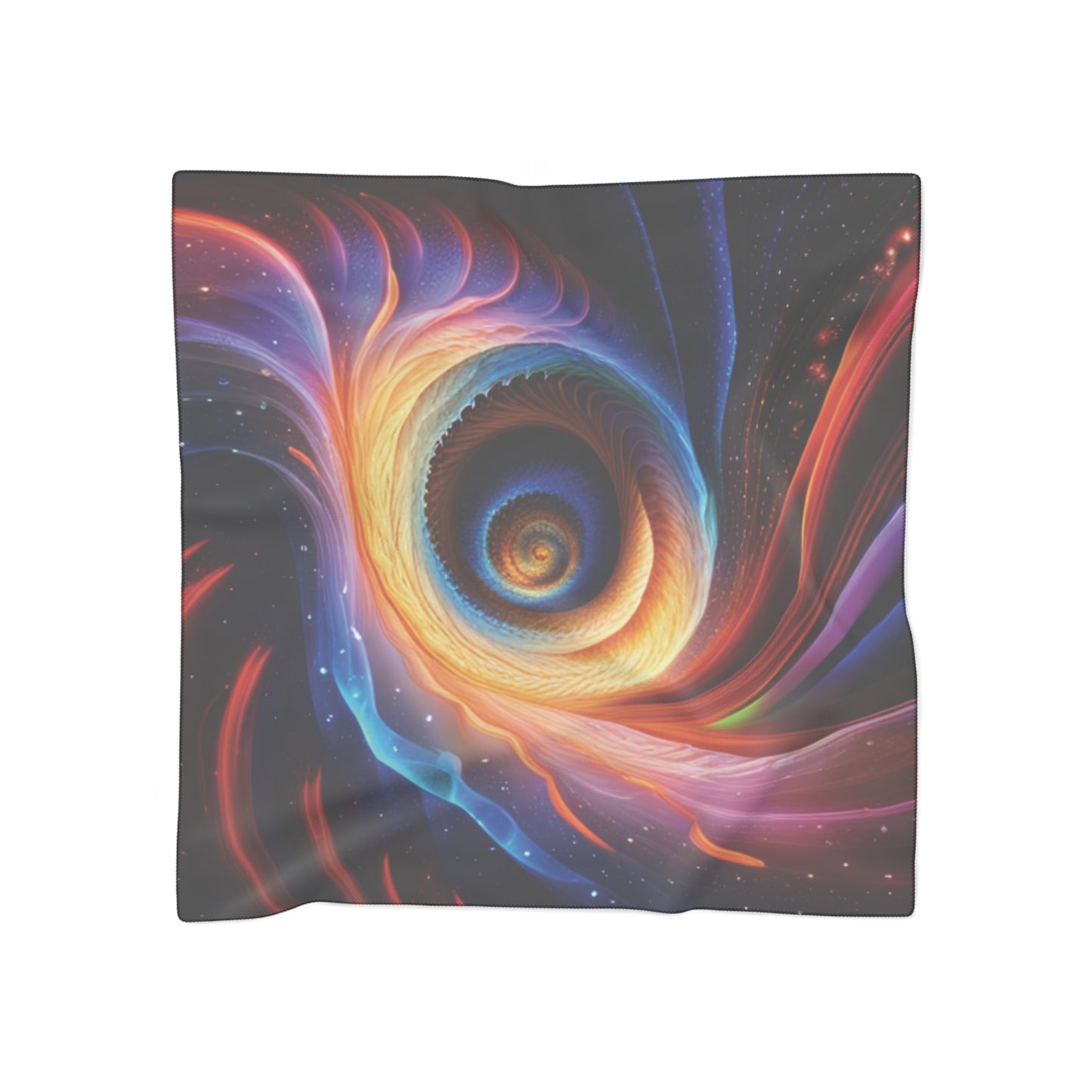 "Cosmic Spiral" Polyester Scarf