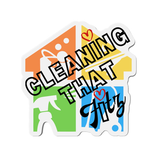 "Cleaning That Fitz" Logo Die-Cut Magnets