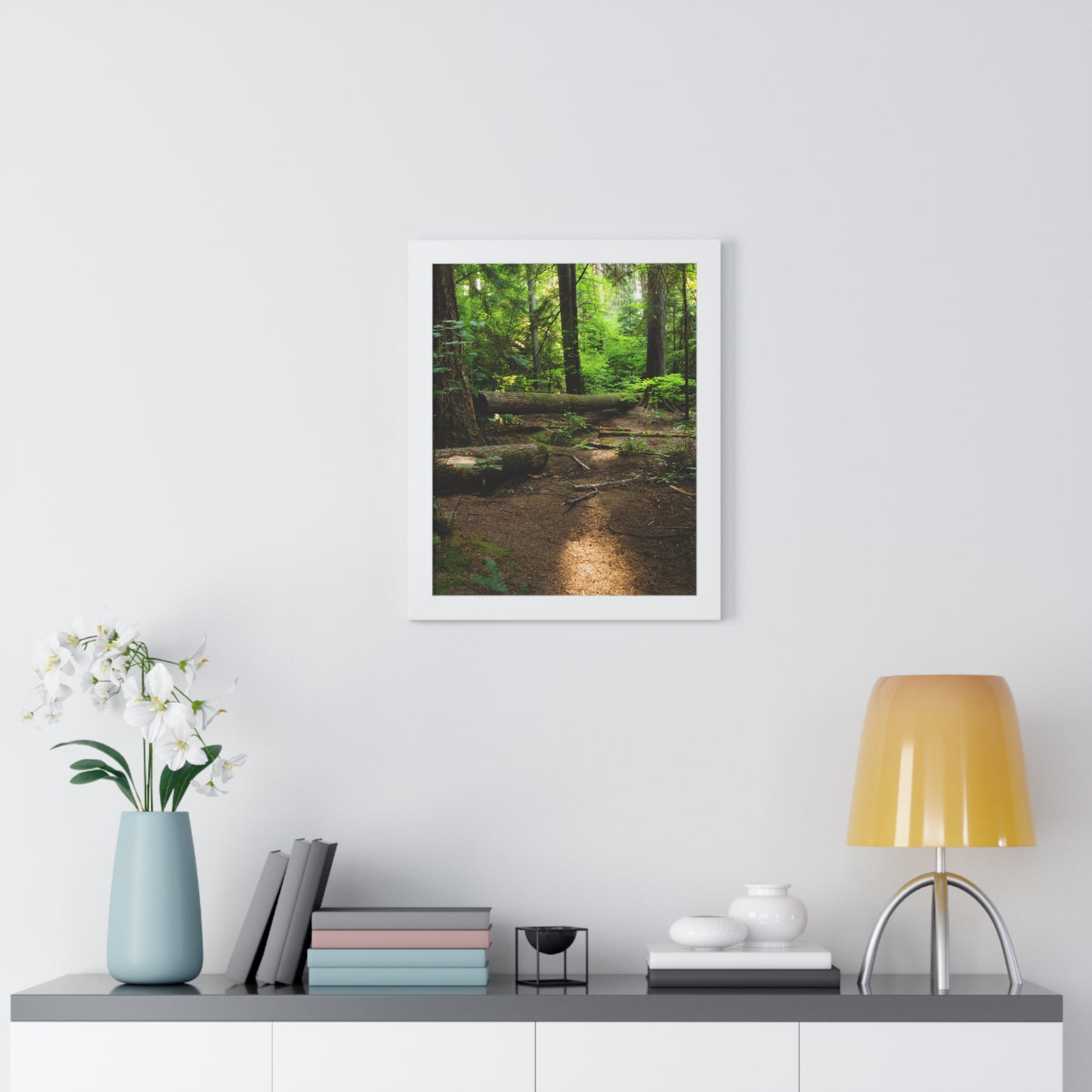 "Fallen Tree" Framed Vertical Poster