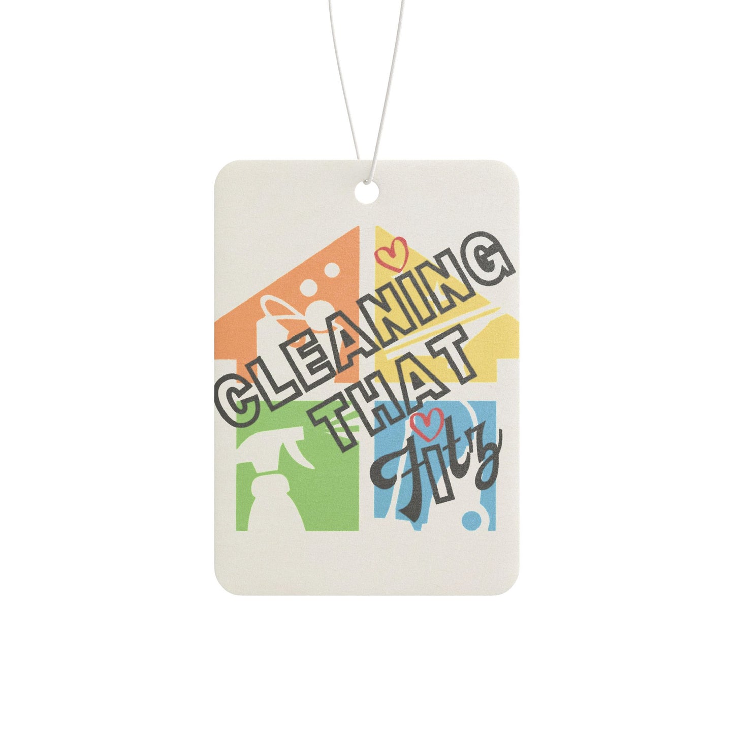 "Cleaning That Fitz" Logo Car Air Freshener