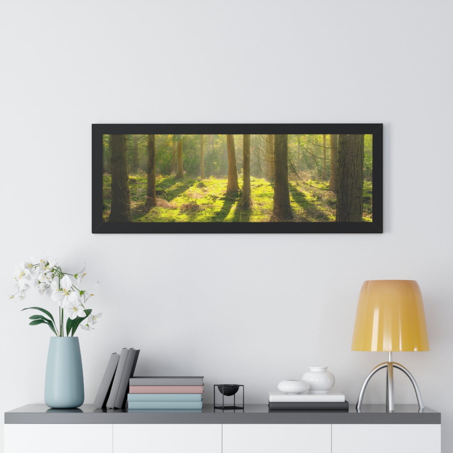 "Mossy Woodland" Framed Horizontal Poster