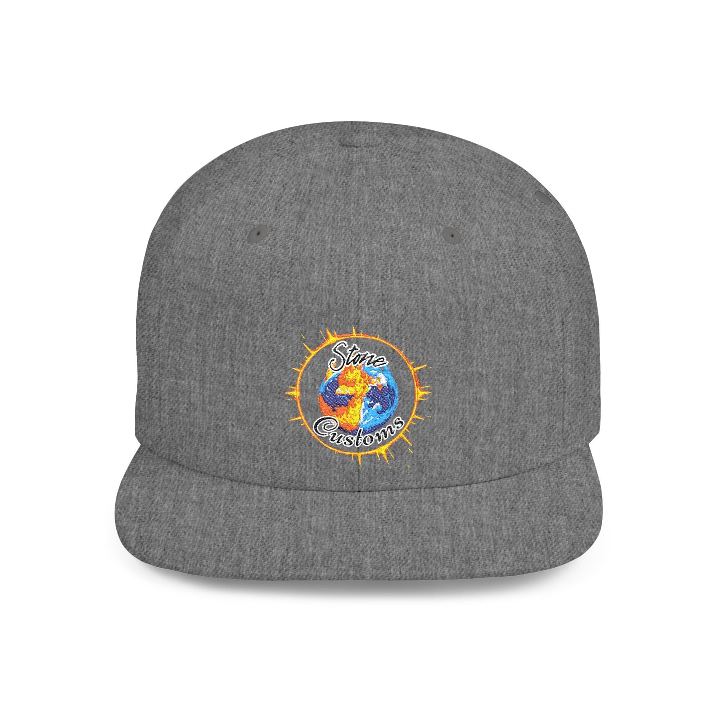"Stone Customs" Logo Flat Bill Snapback