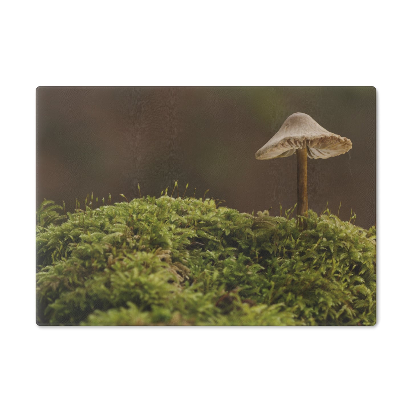 "Mushroom On Mossy Mound" Cutting Board