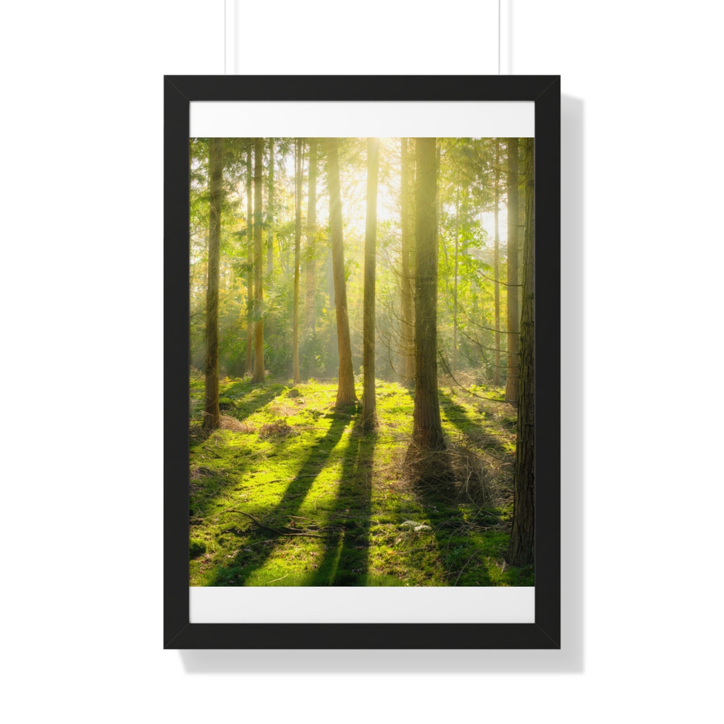 "Mossy Woodland" Framed Vertical Poster