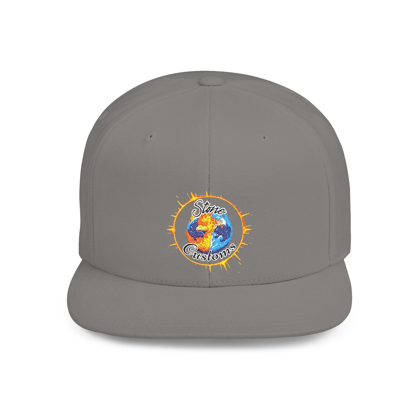 "Stone Customs" Logo Flat Bill Snapback