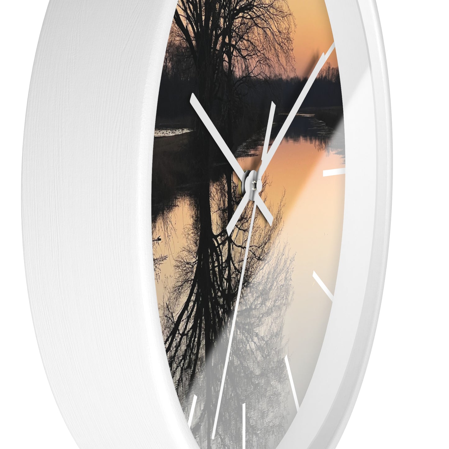 “Reflection At Sunset” Wall Clock