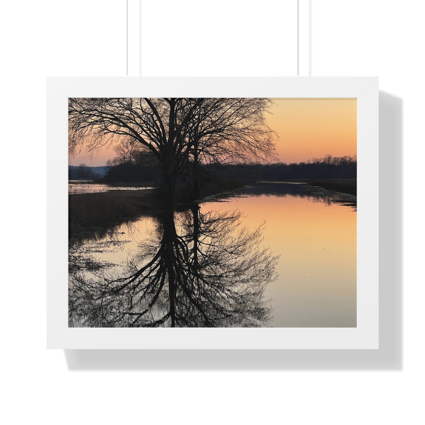 “Reflection At Sunset” Framed Poster