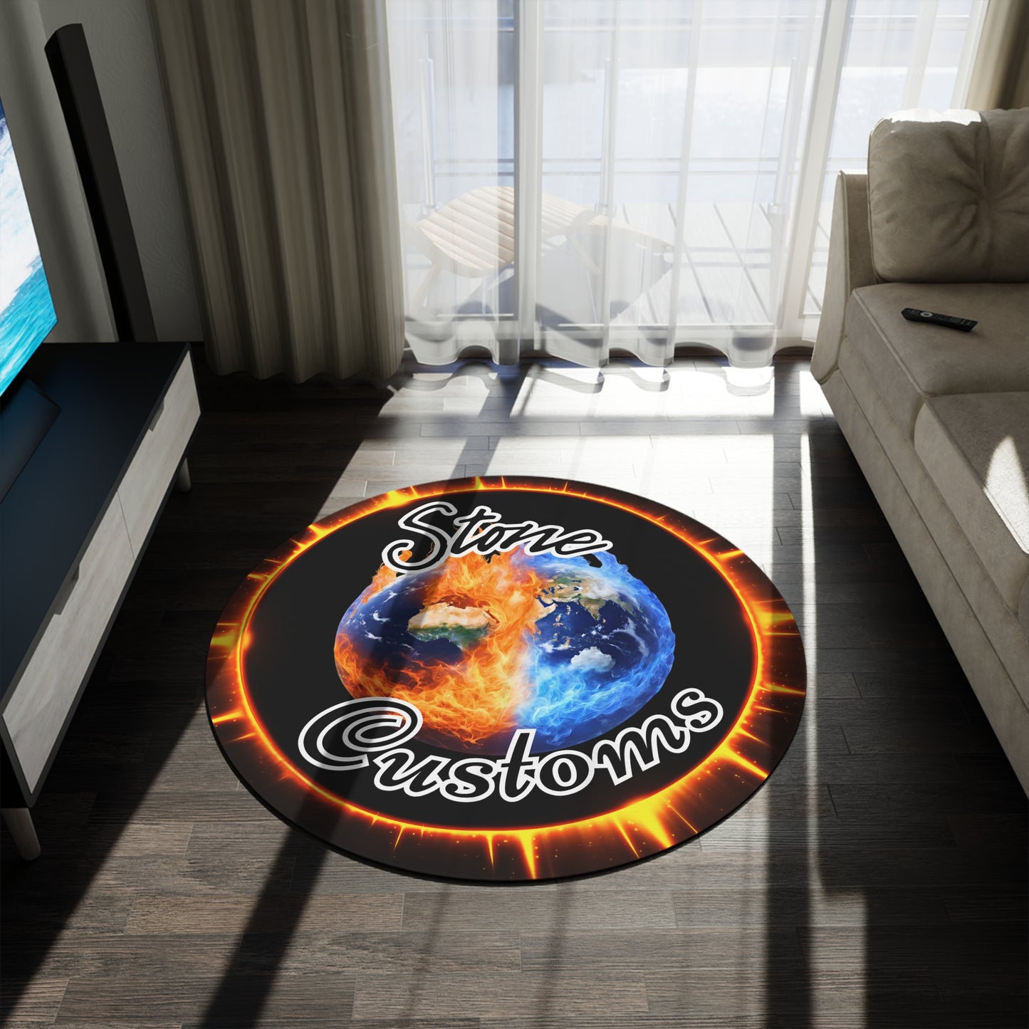 "Stone Customs" Round Rug