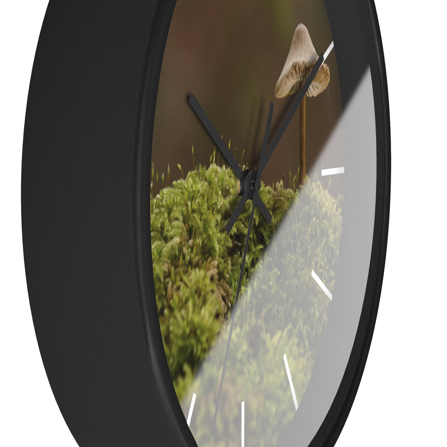 "Mushroom on Mossy Mound" Wall Clock