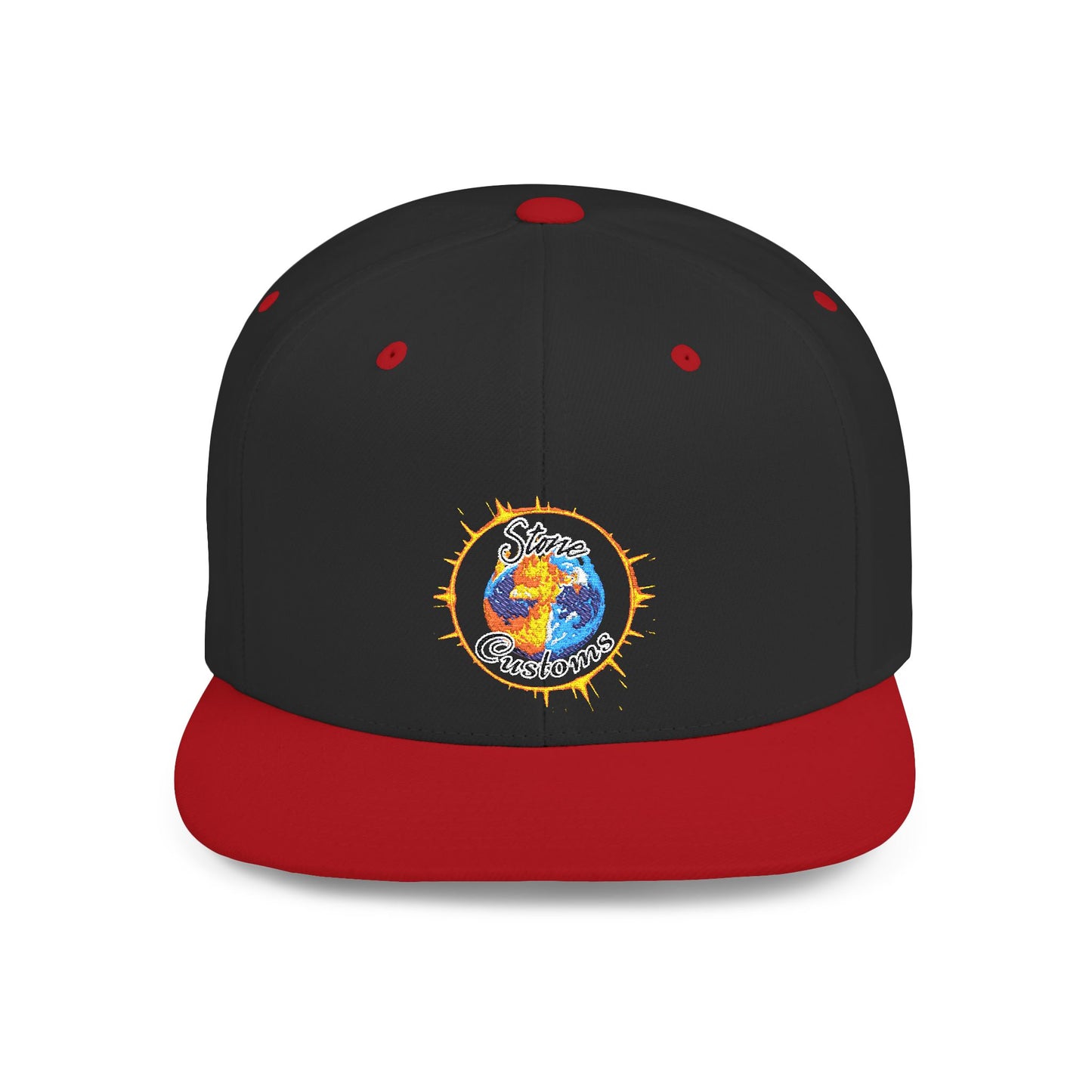 "Stone Customs" Logo Flat Bill Snapback