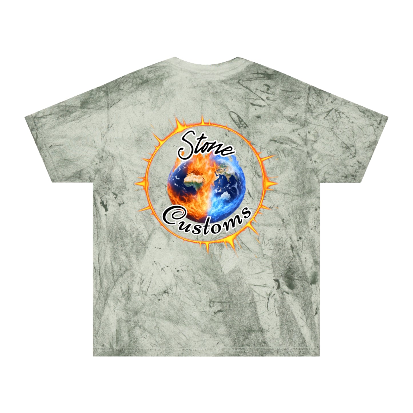 "Stone Customs" Logo on back Unisex Color Blast T-Shirt