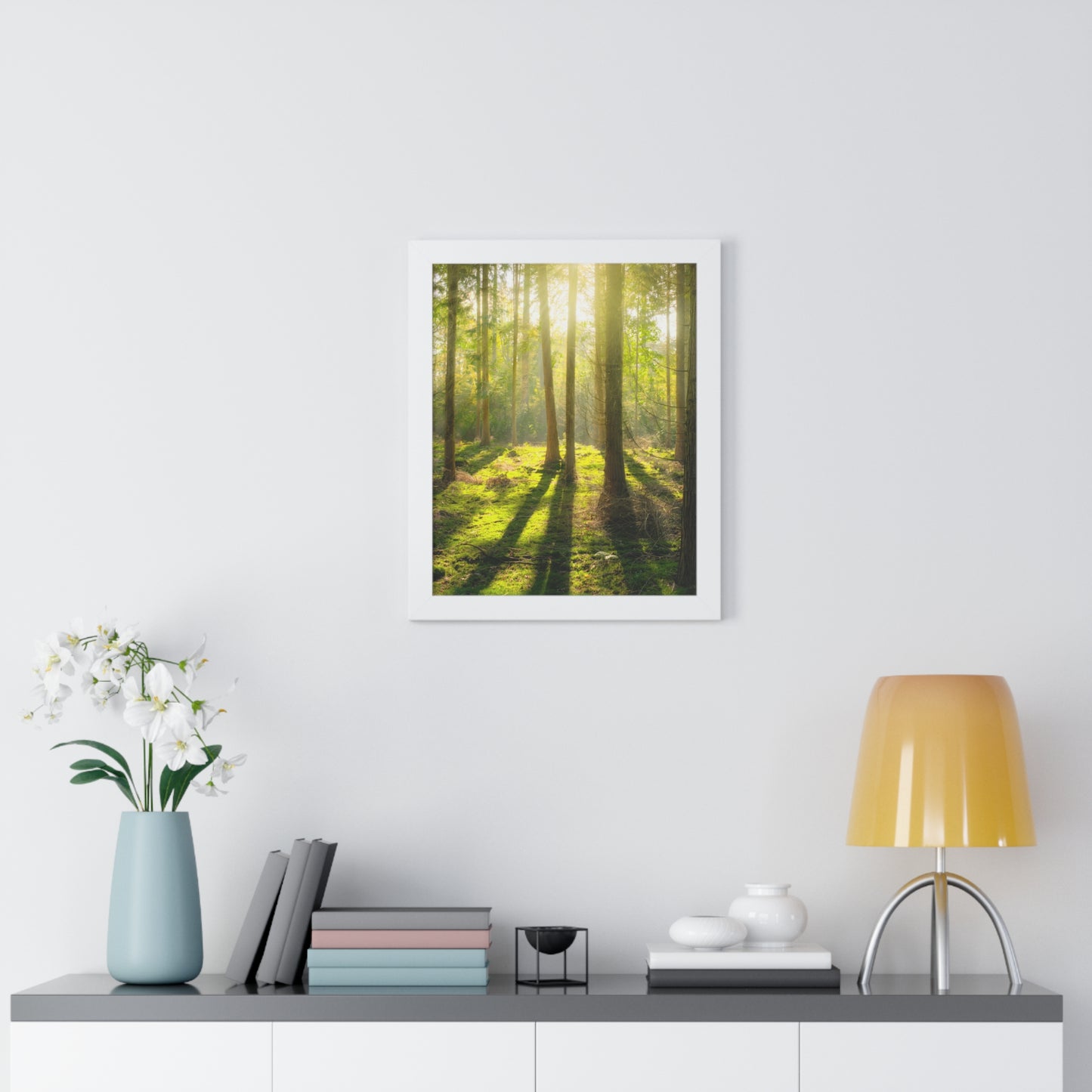 "Mossy Woodland" Framed Vertical Poster