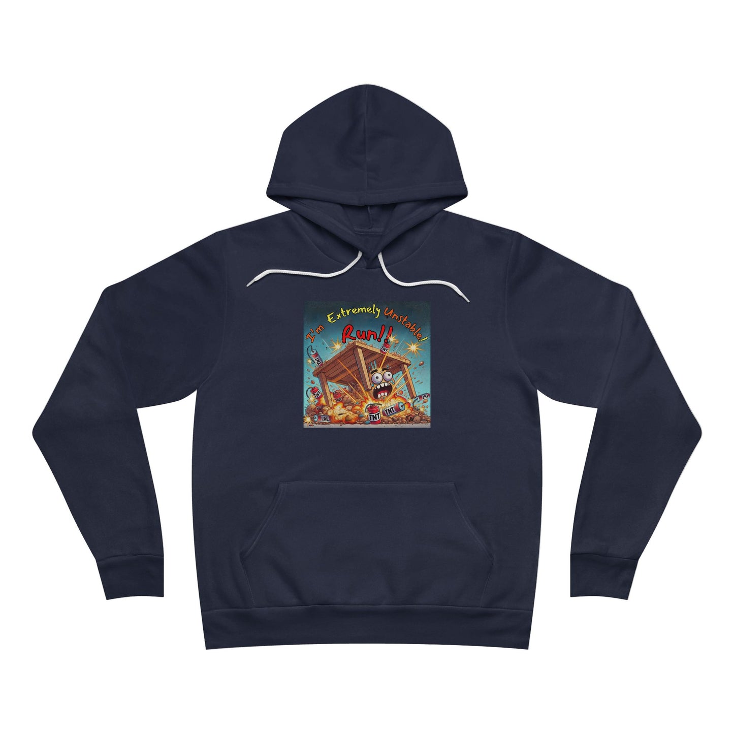 Unisex retro art Hoodie - “I'm Extremely Unstable Run” with “Stone Customs” logo on back