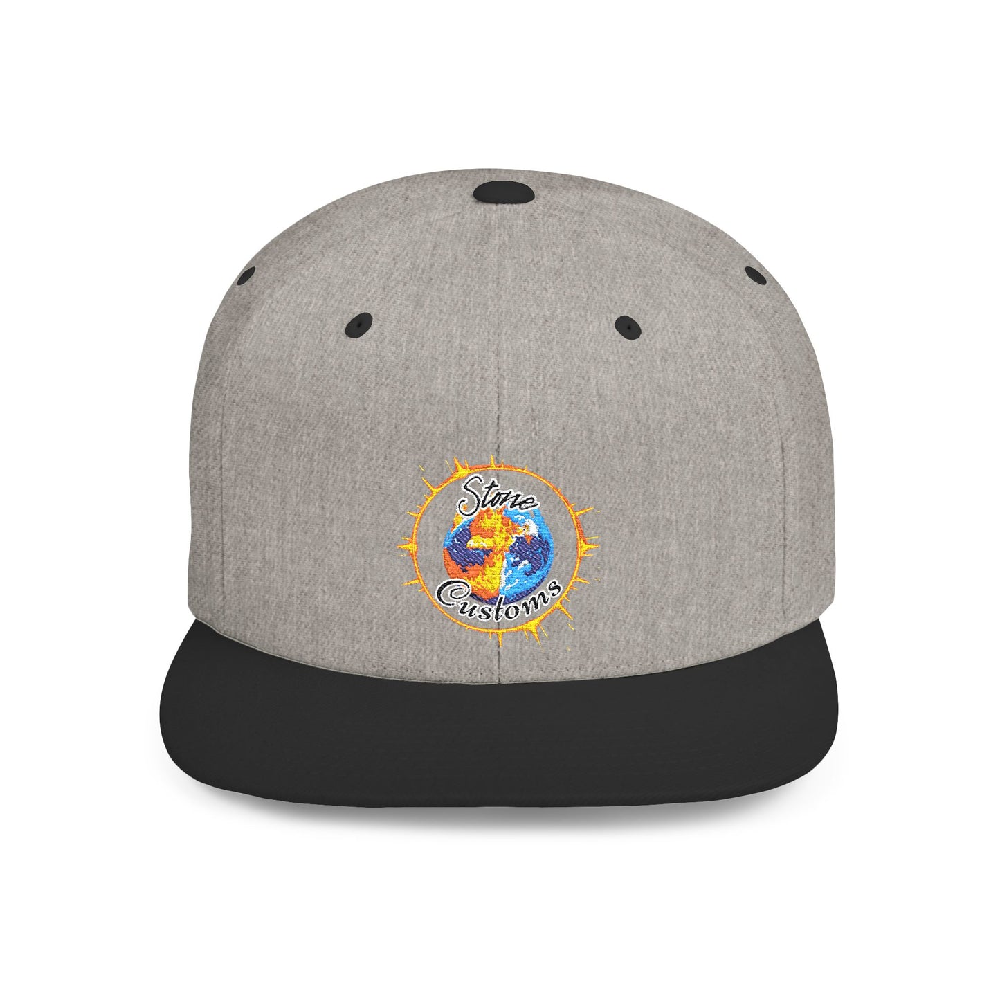 "Stone Customs" Logo Flat Bill Snapback