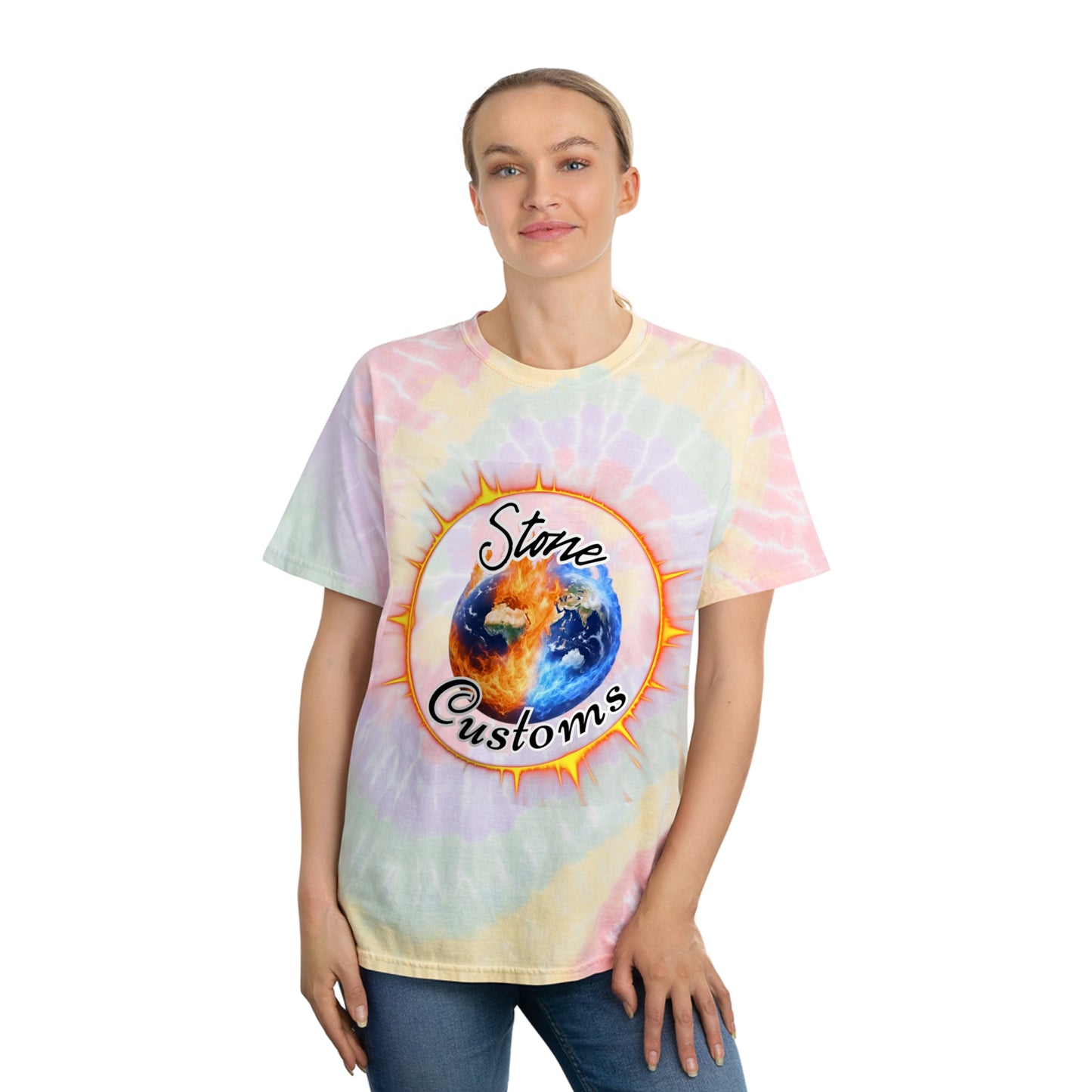 "Stone Customs" Tie-Dye Tee, Spiral