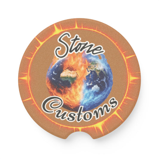 "Stone Customs" Soapstone Car Coaster (Light Brown)