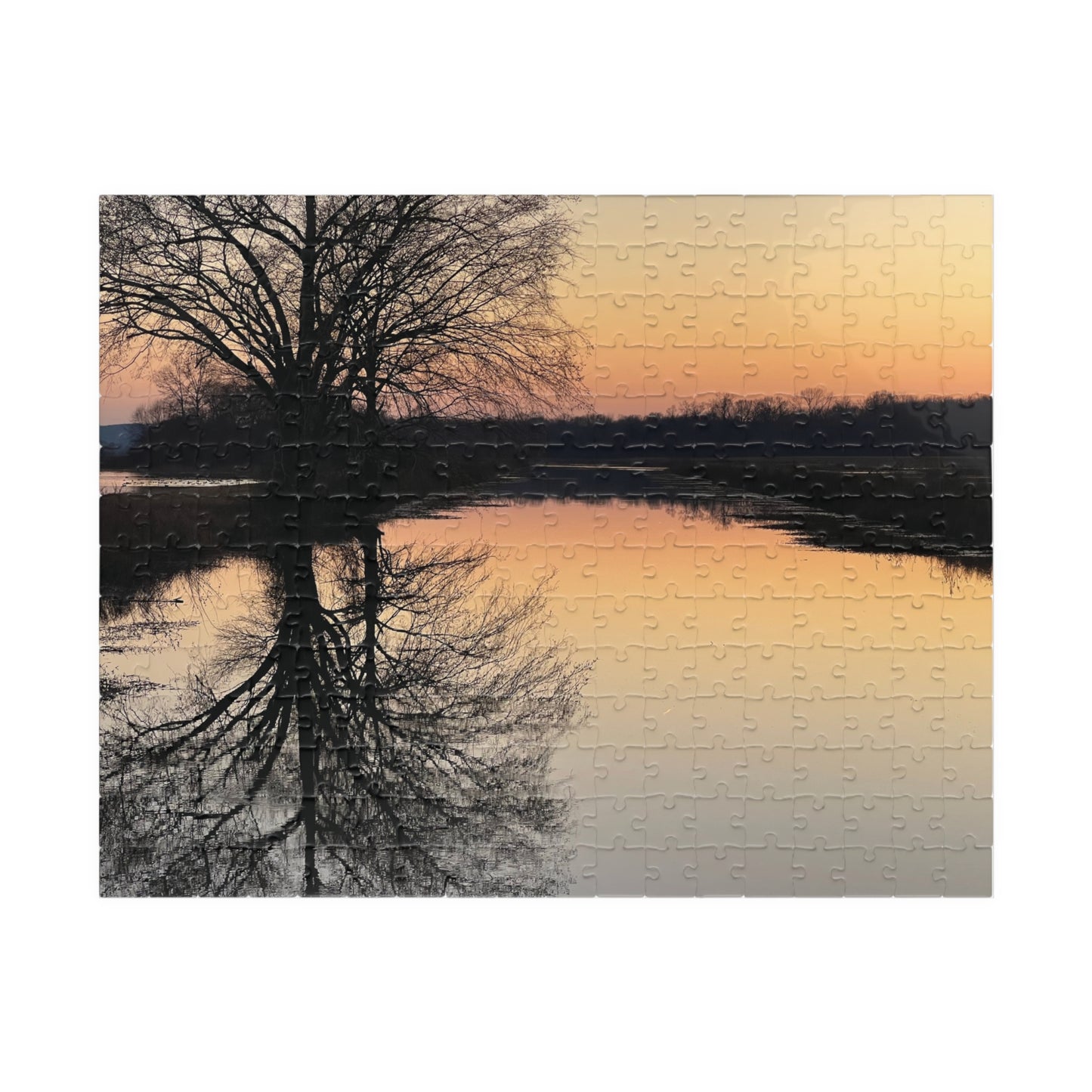 Horizontal “Reflection At Sunset” Puzzle (110, 252, 520, 1014-piece)