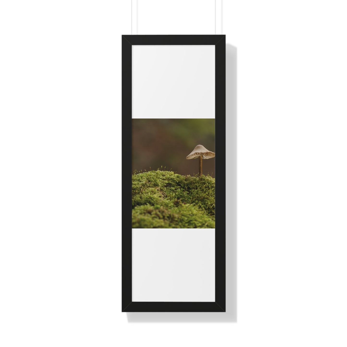 "Mushroom on Mossy Mound" Framed Vertical Poster