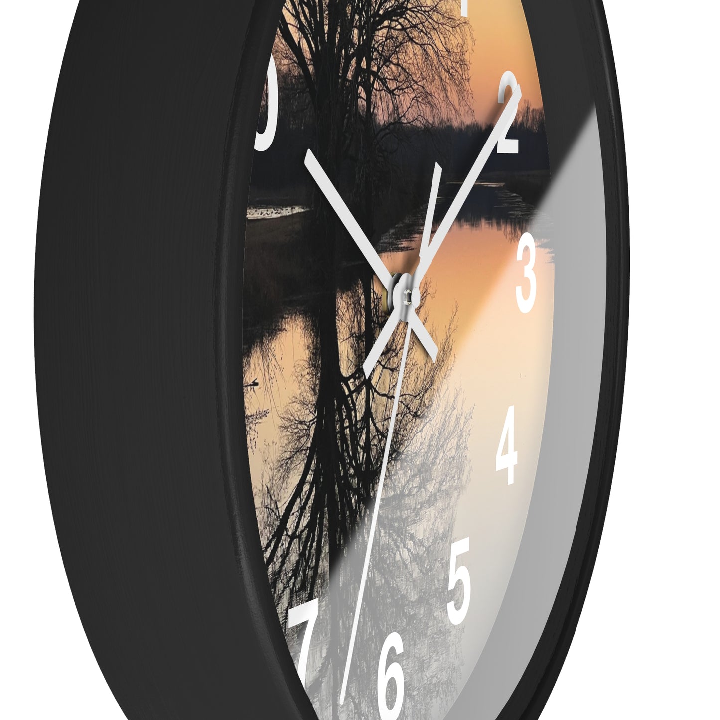 “Reflection At Sunset” Numbered Wall Clock