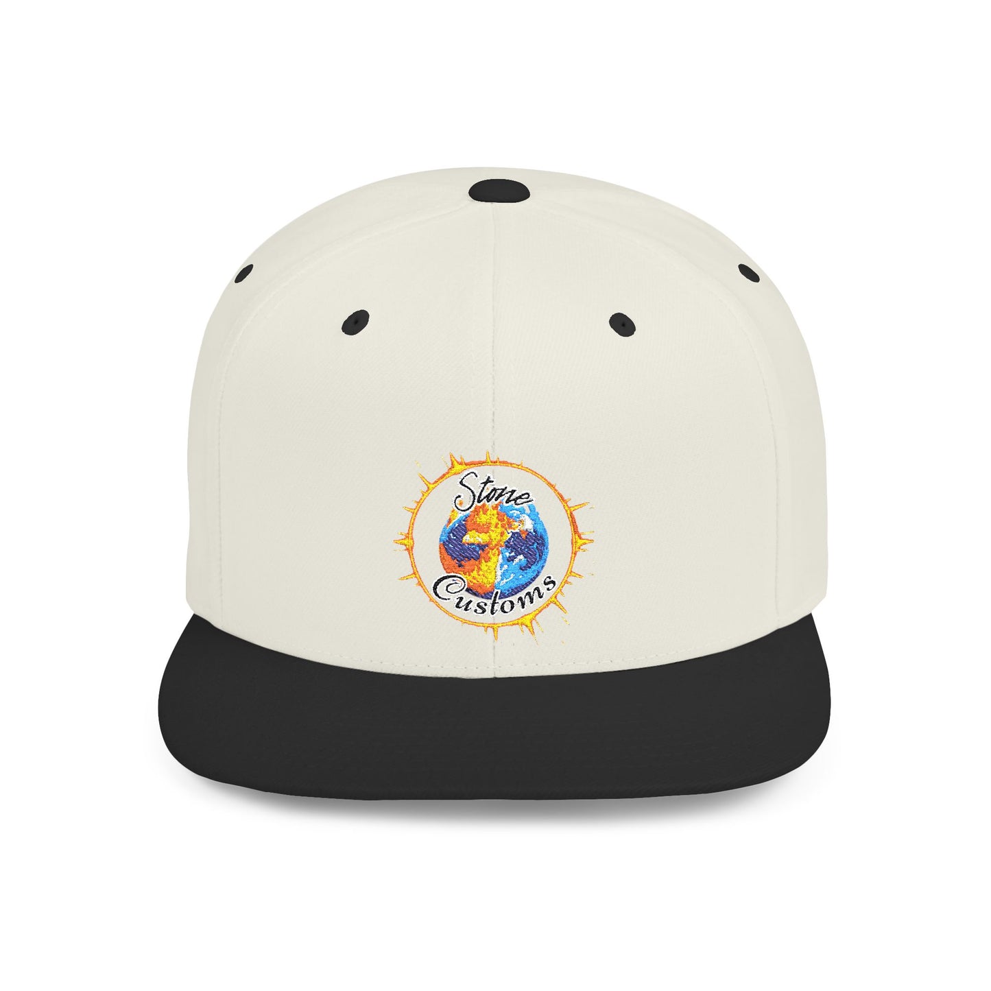 "Stone Customs" Logo Flat Bill Snapback