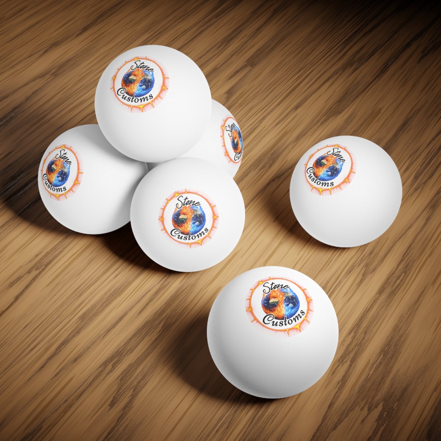 "Stone Customs" Ping Pong Balls, 6 pcs