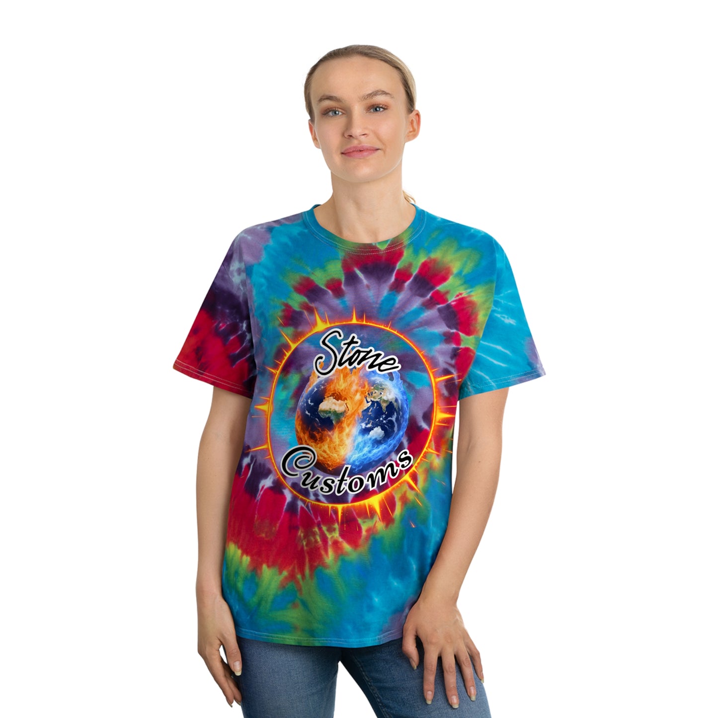 "Stone Customs" Tie-Dye Tee, Spiral