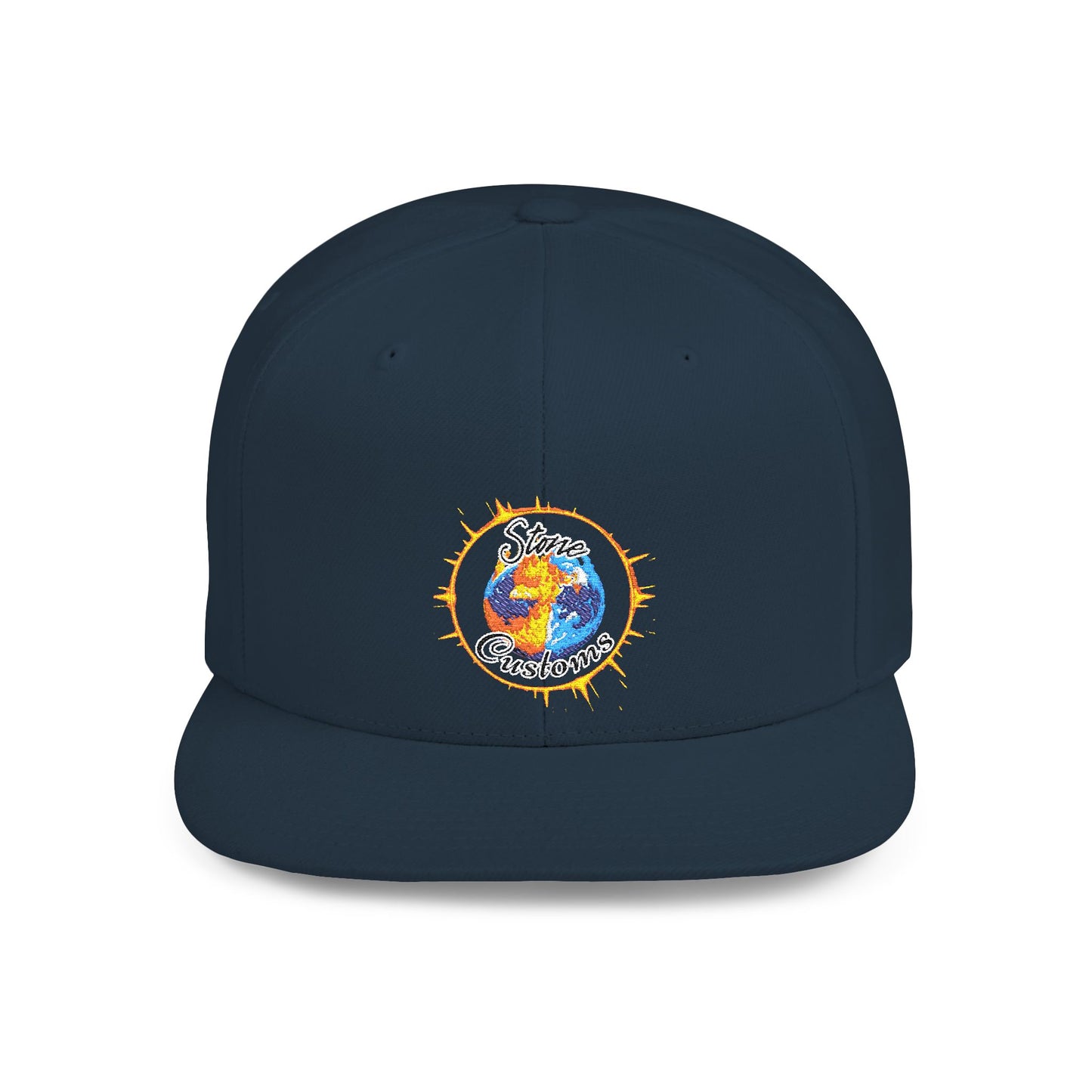 "Stone Customs" Logo Flat Bill Snapback