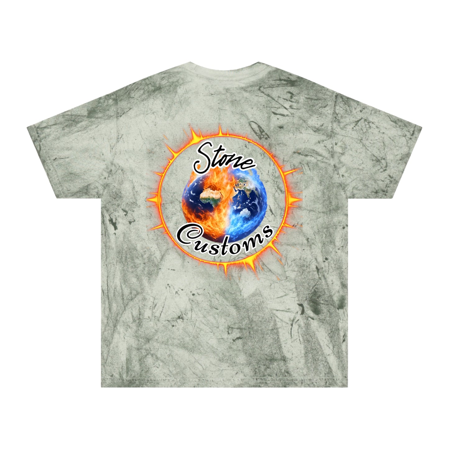 "Stone Customs" Logo on back Unisex Color Blast T-Shirt