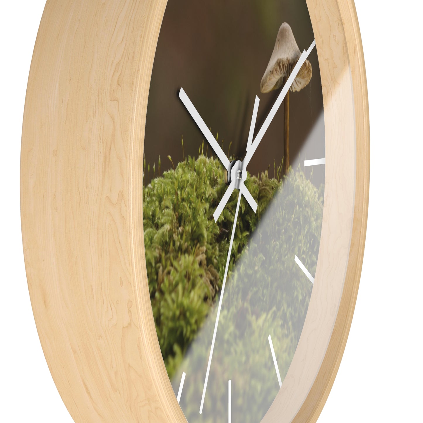 "Mushroom on Mossy Mound" Wall Clock