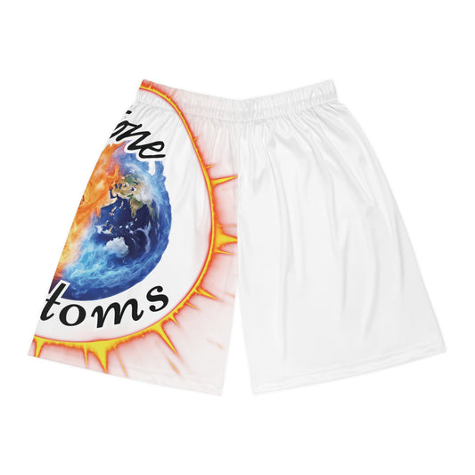 "Stone Customs" Right Leg Basketball Shorts (AOP)