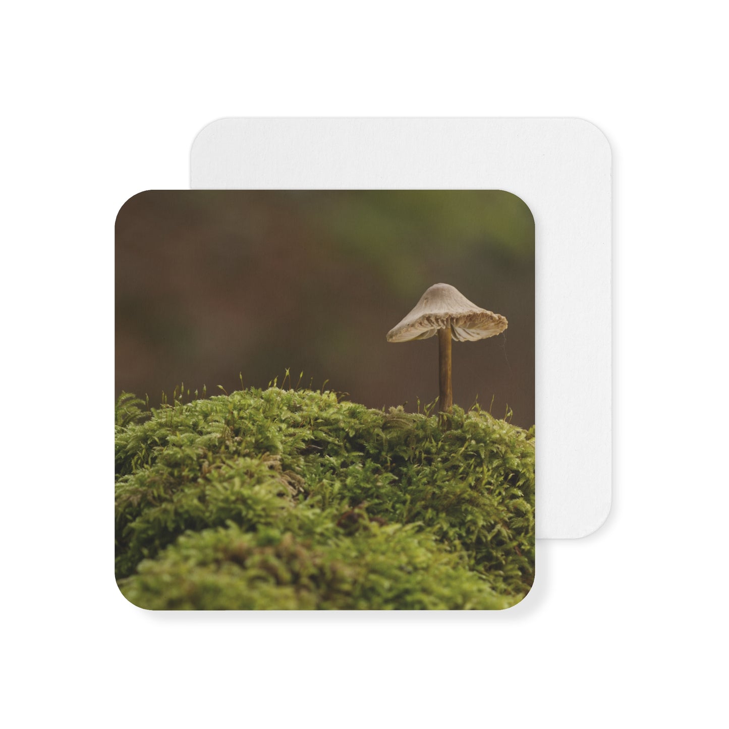 "Mushroom On Mossy Mound" Coasters (50, 100 pcs)