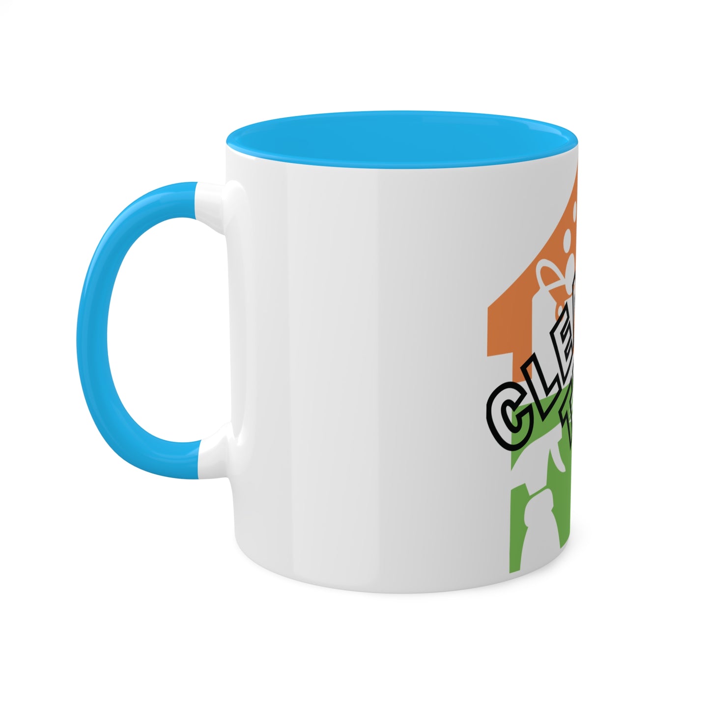 "Cleaning That Fitz" Logo Colorful Mugs, 11oz