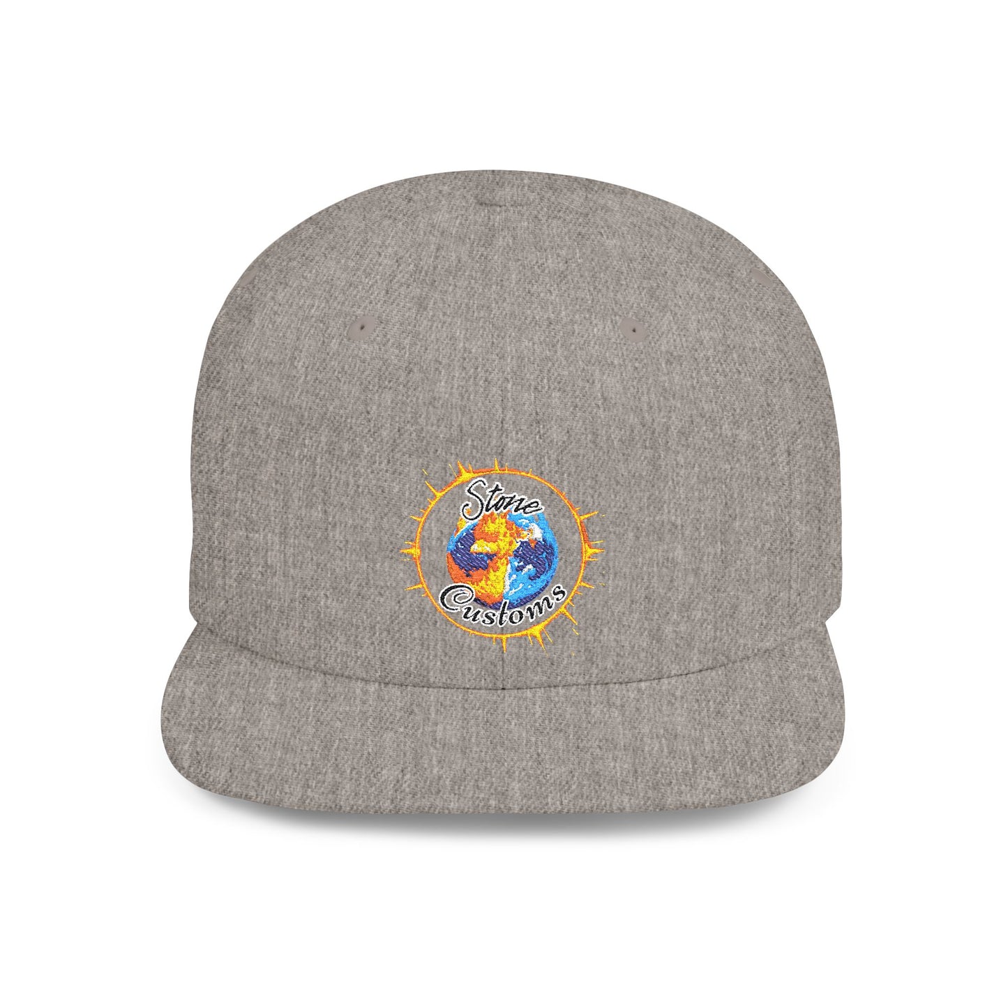 "Stone Customs" Logo Flat Bill Snapback