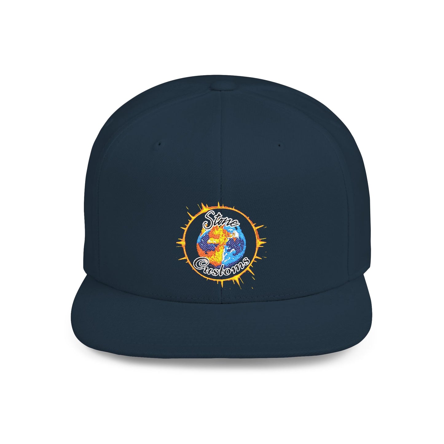 "Stone Customs" Logo Flat Bill Snapback