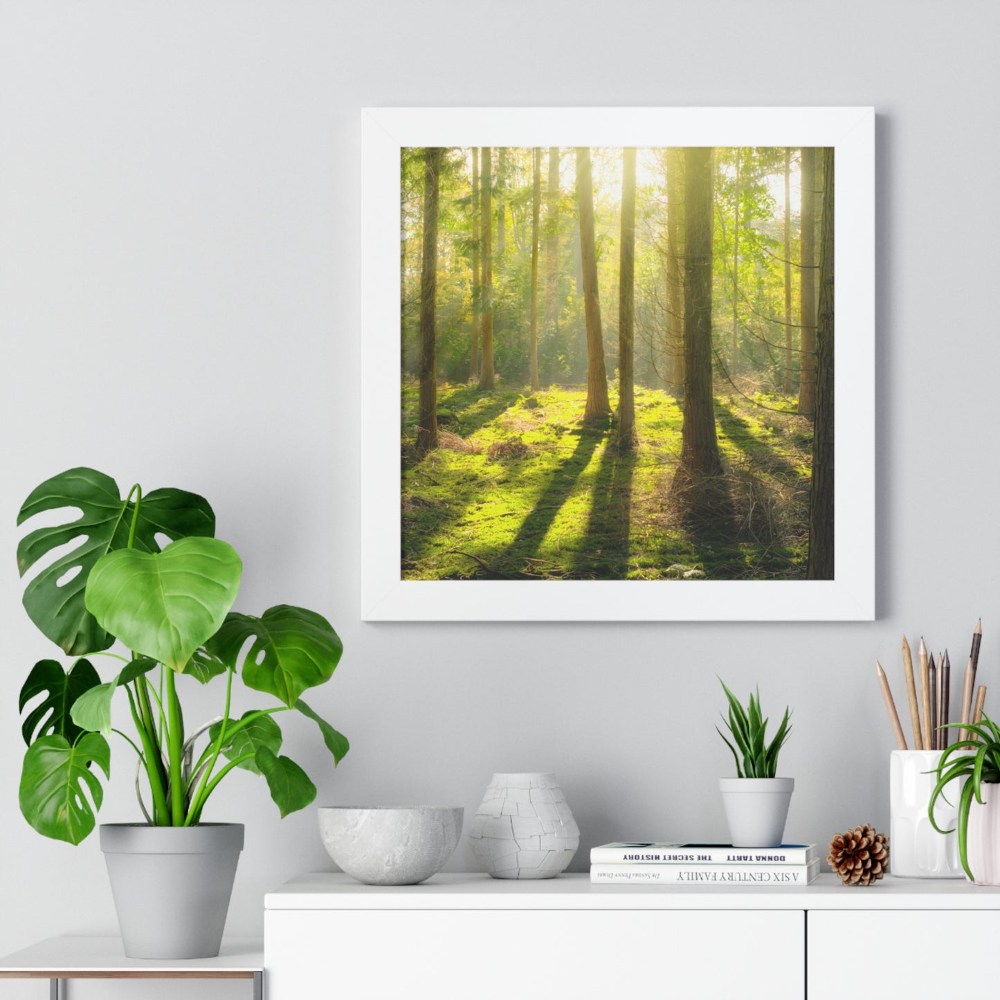 "Mossy Woodland" Framed Vertical Poster