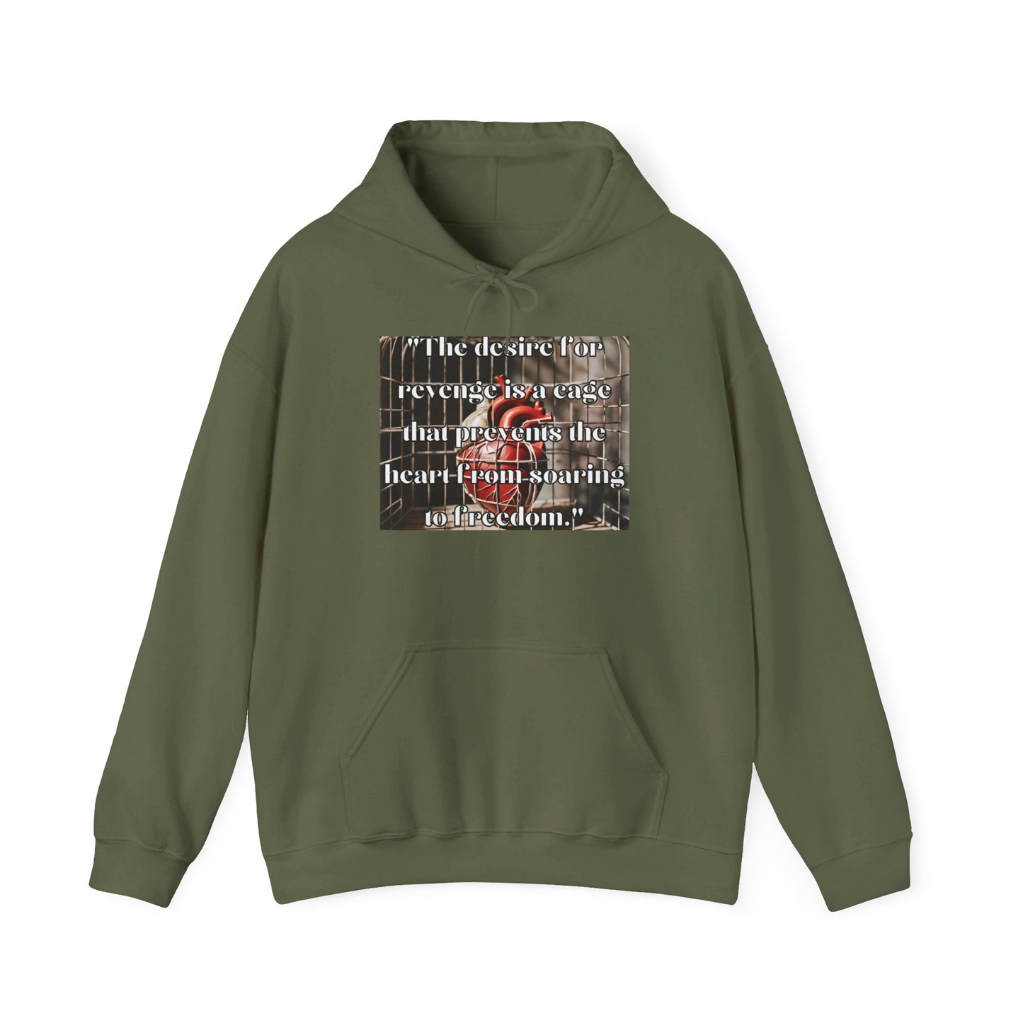 "Heart In A Cage/Stone Customs" Unisex Heavy Blend™ Hooded Sweatshirt