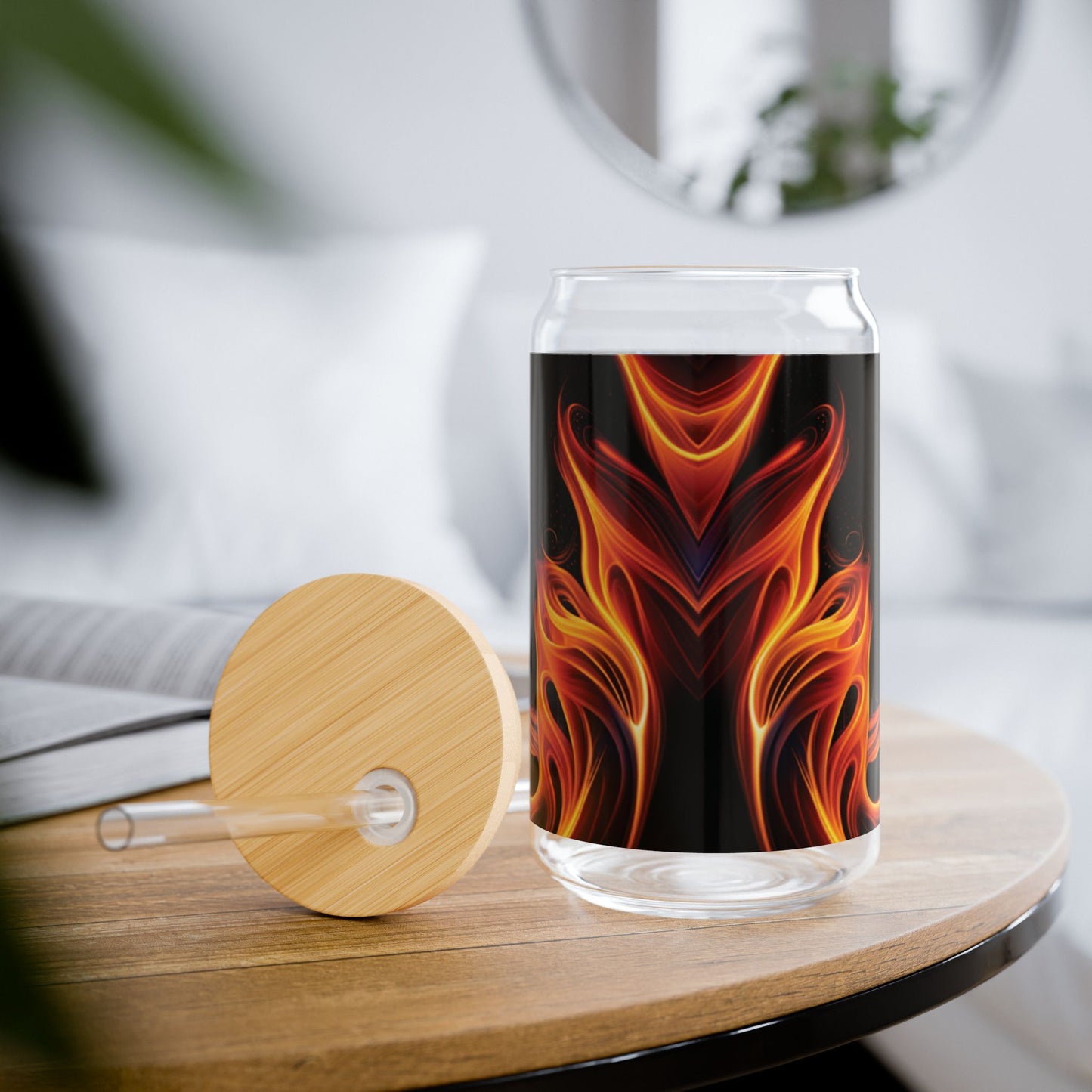 "Dancing Flames" Sipper Glass, 16oz