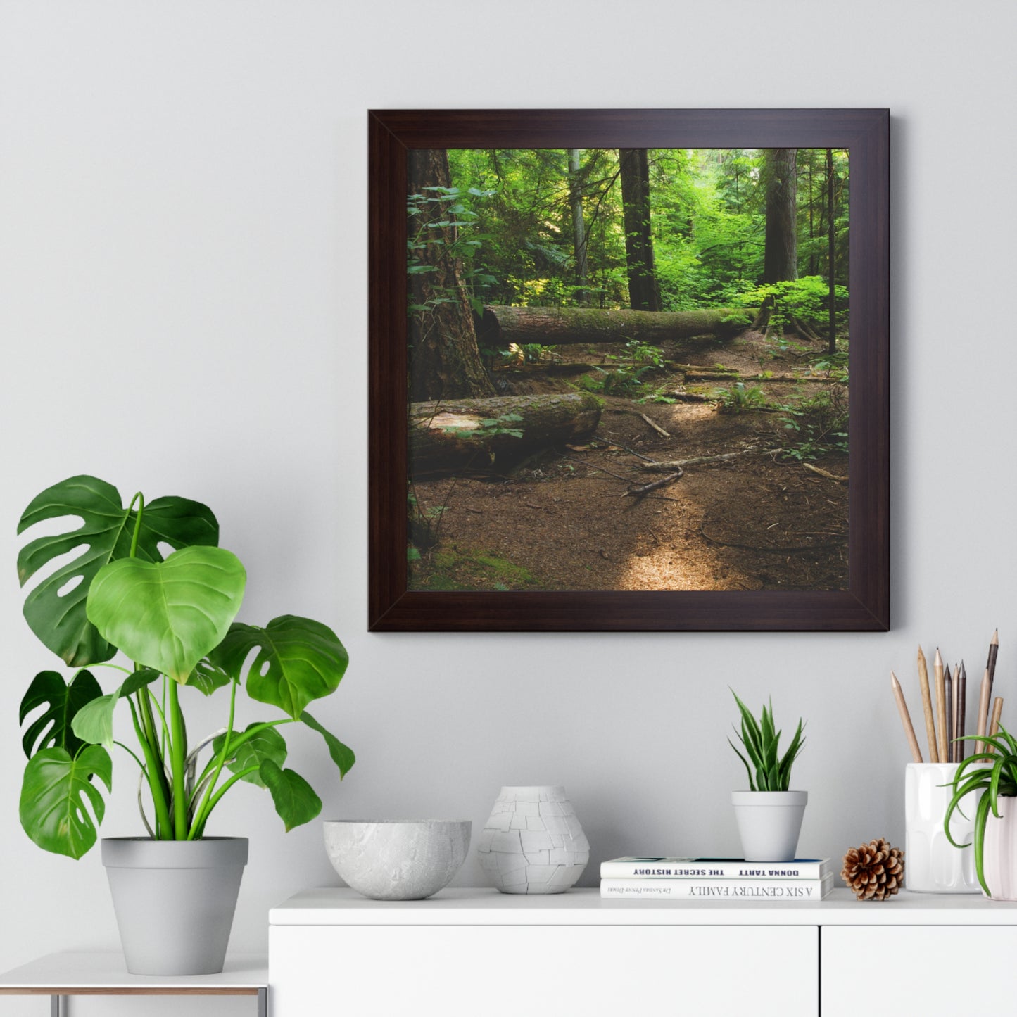 "Fallen Tree" Framed Vertical Poster