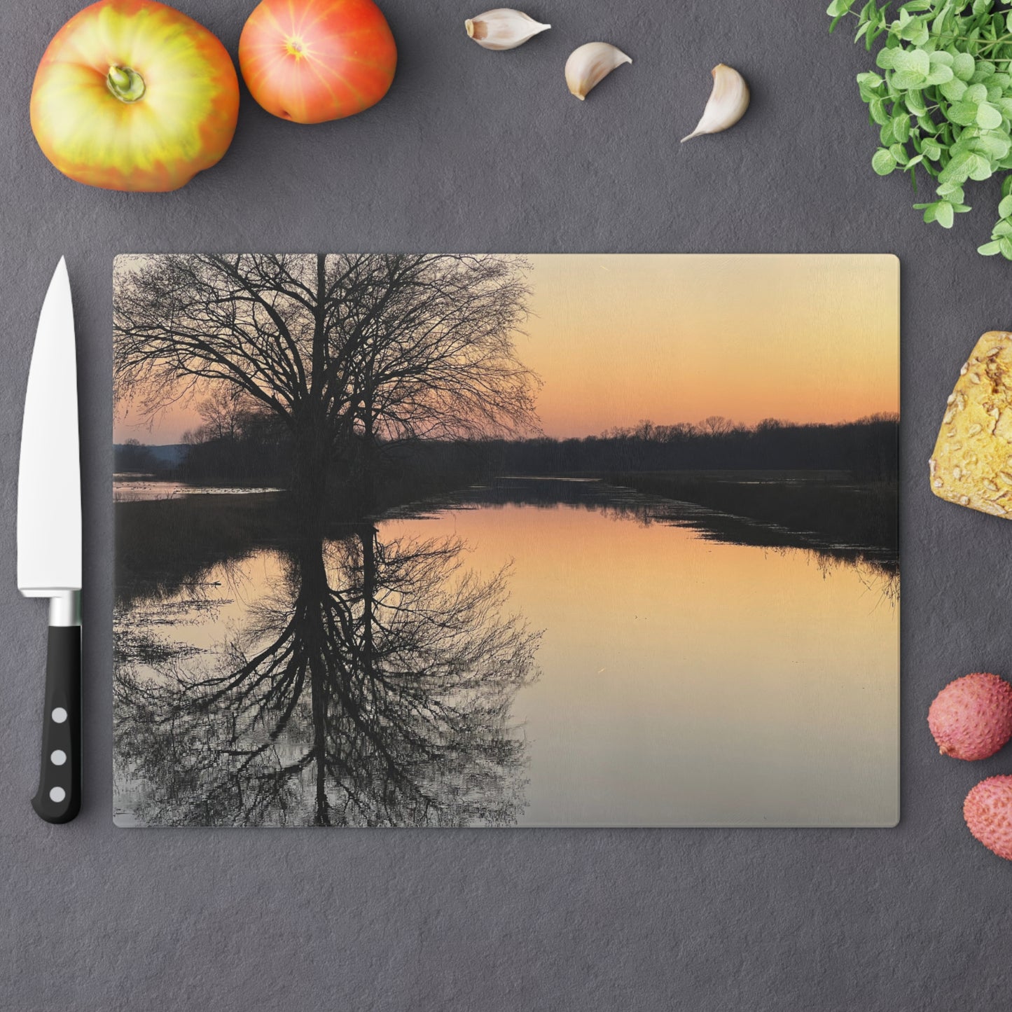 "Reflections At Sunset" Cutting Board