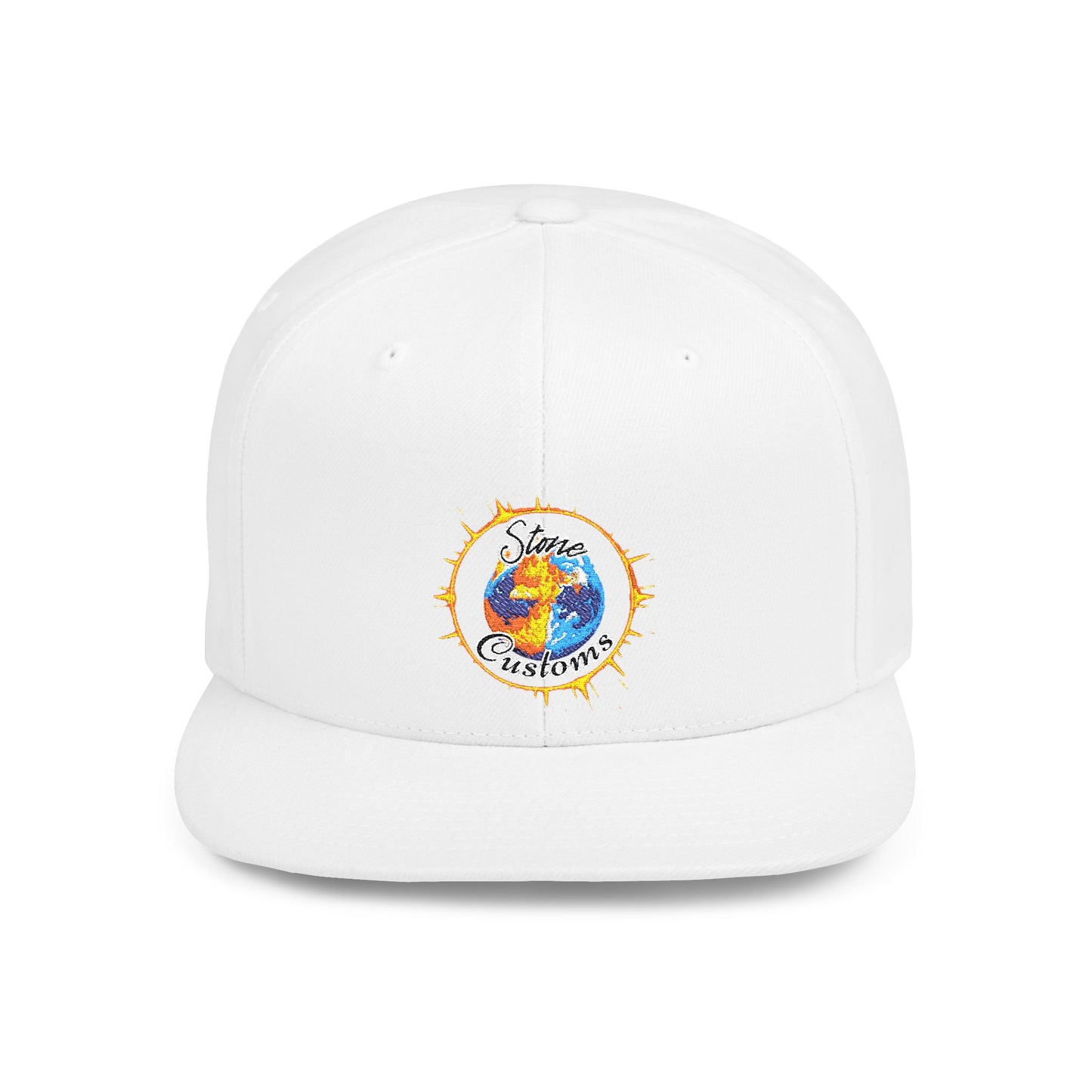 "Stone Customs" Logo Flat Bill Snapback