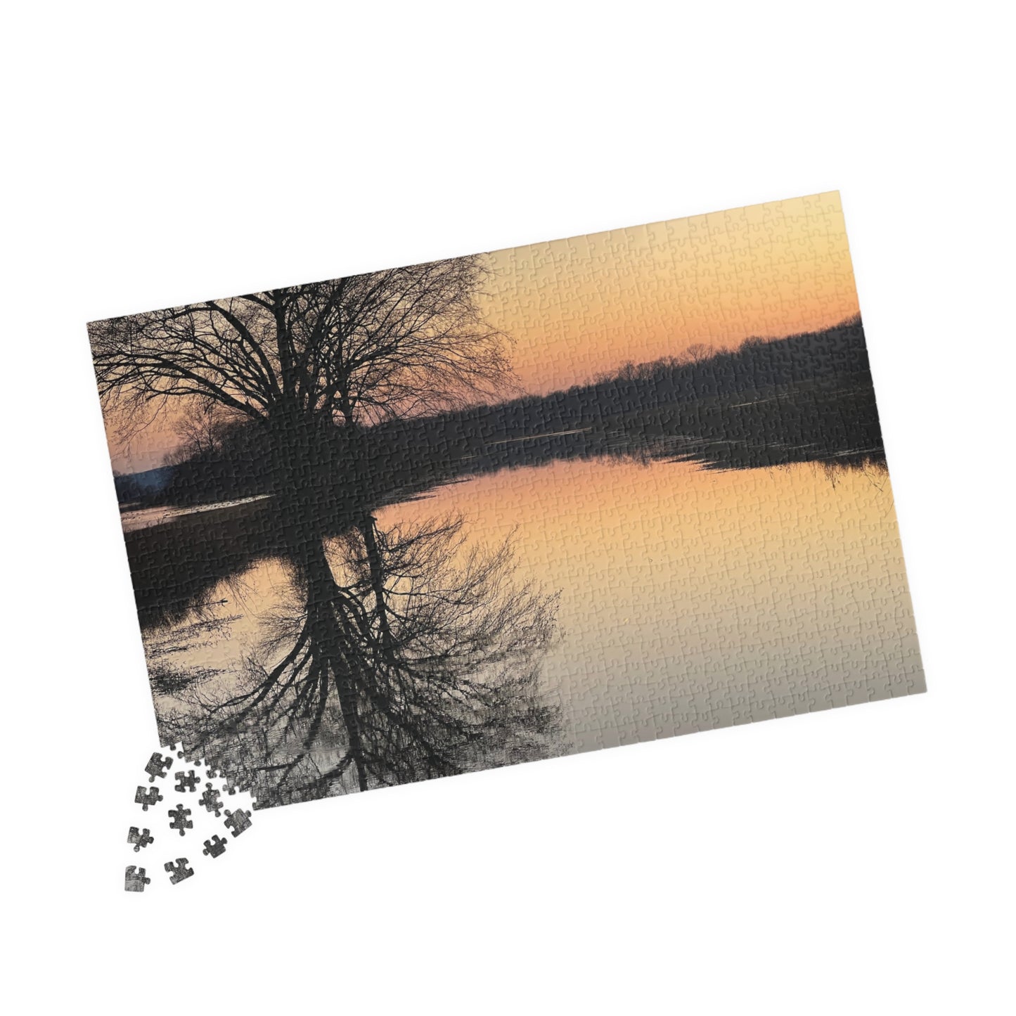 Horizontal “Reflection At Sunset” Puzzle (110, 252, 520, 1014-piece)